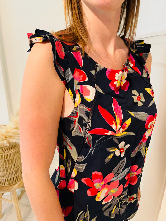 Débardeur imprimé fleuri