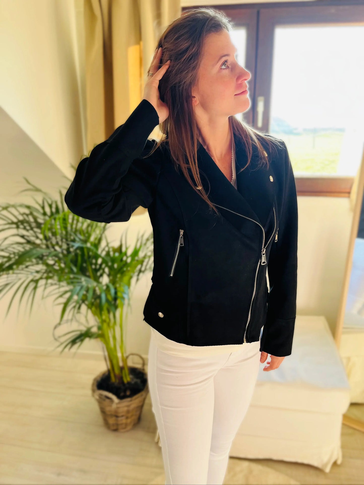 Veste perfecto en suédine
