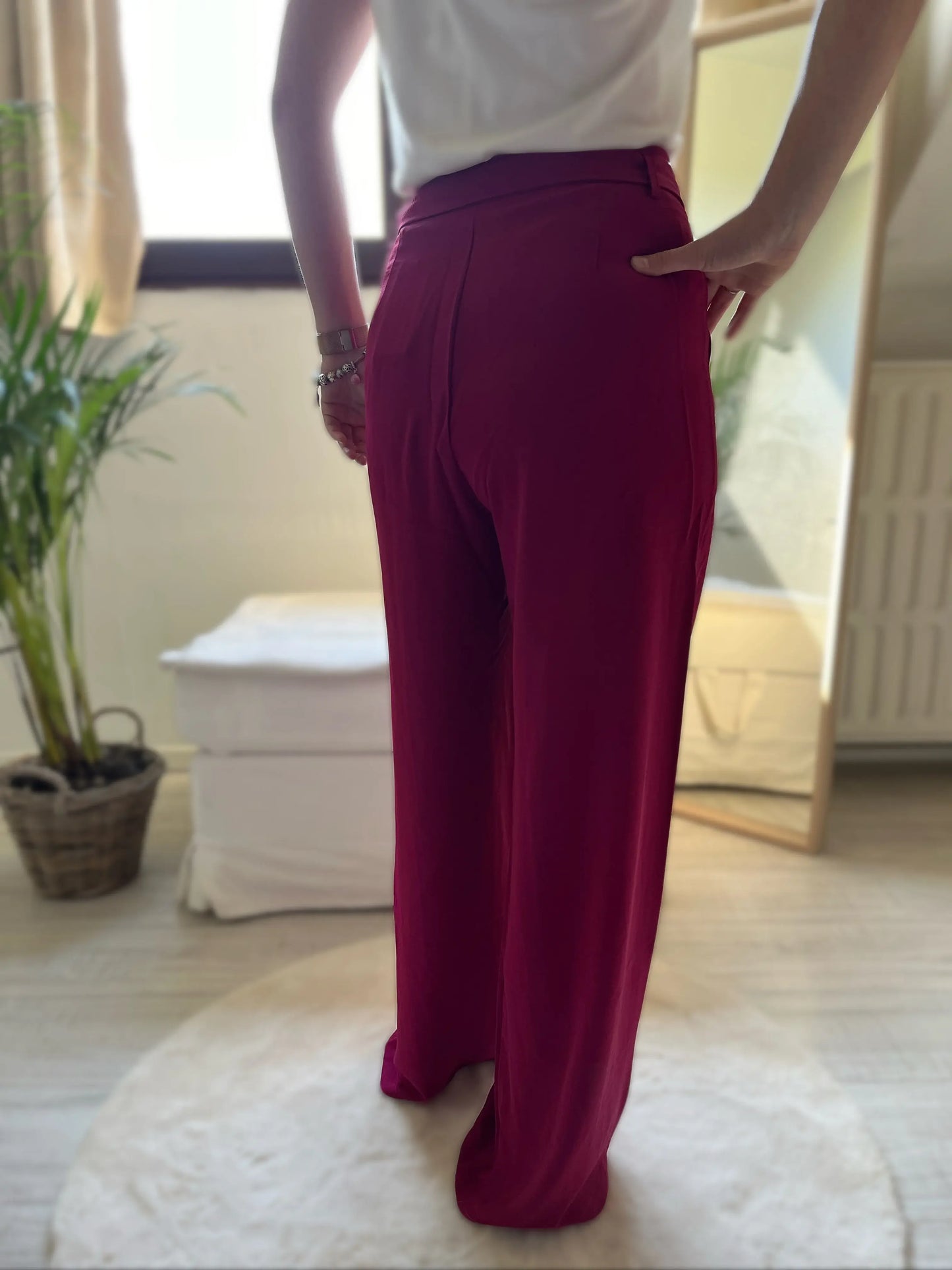 Pantalon fluide avec ceinture