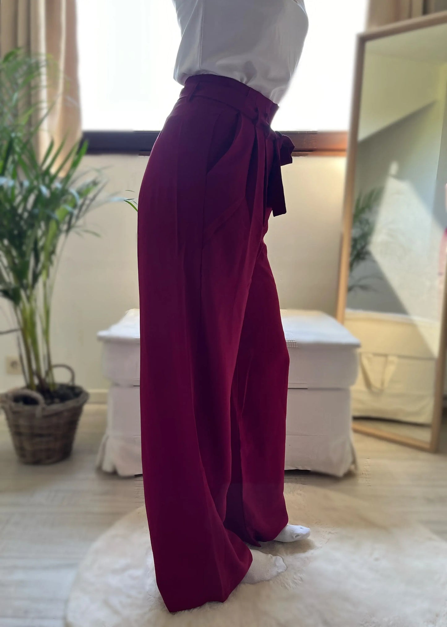 Pantalon fluide avec ceinture