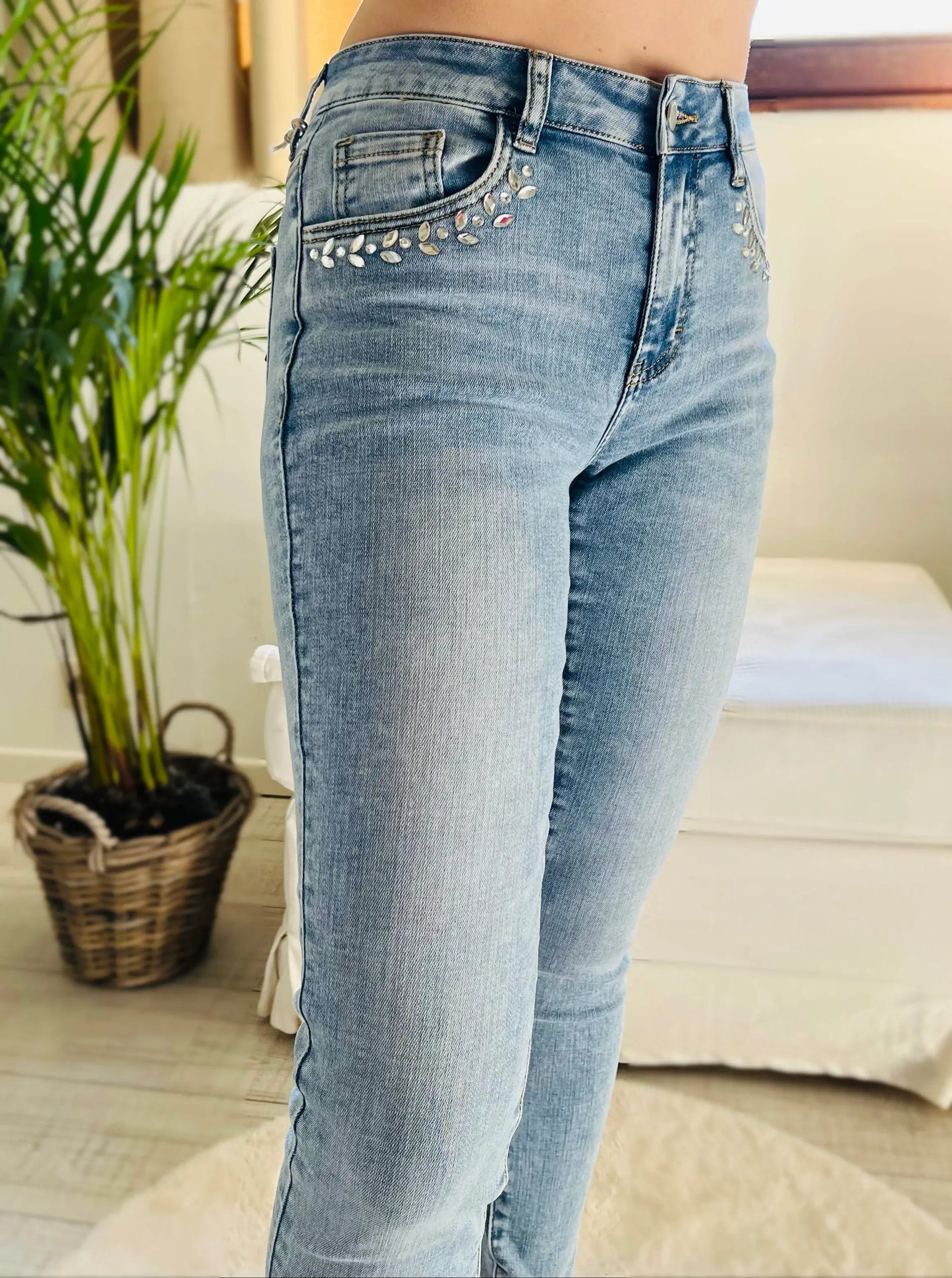 Jean slim Toxik3 avec strass