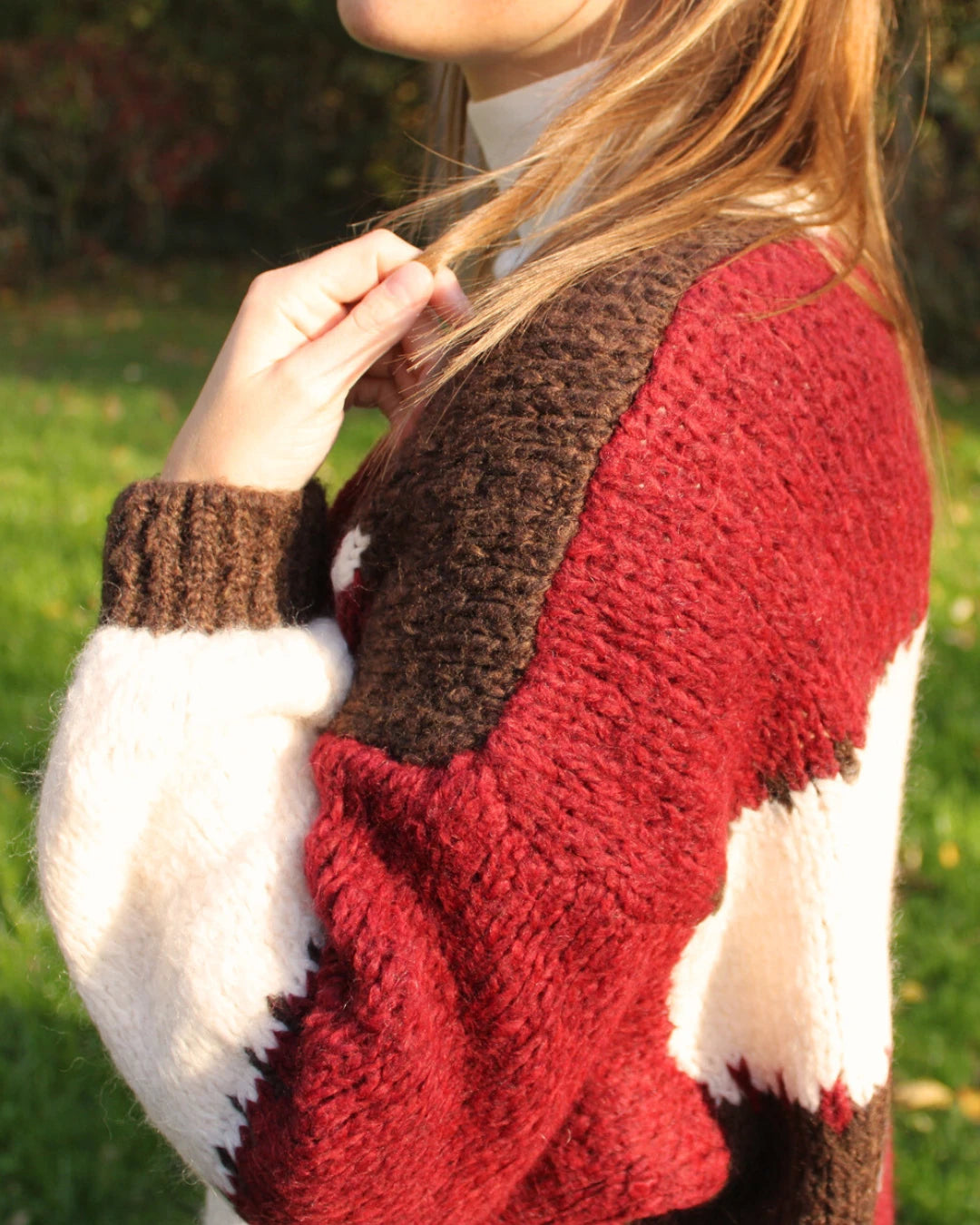 Gilet tricolore en maille 