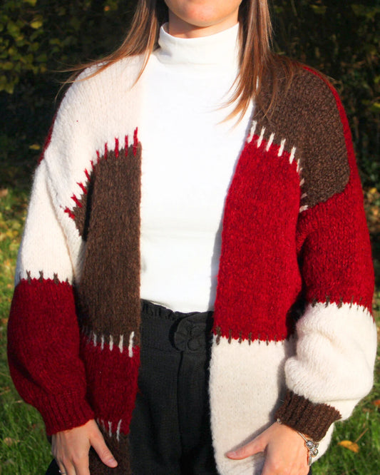 Gilet tricolore en maille 