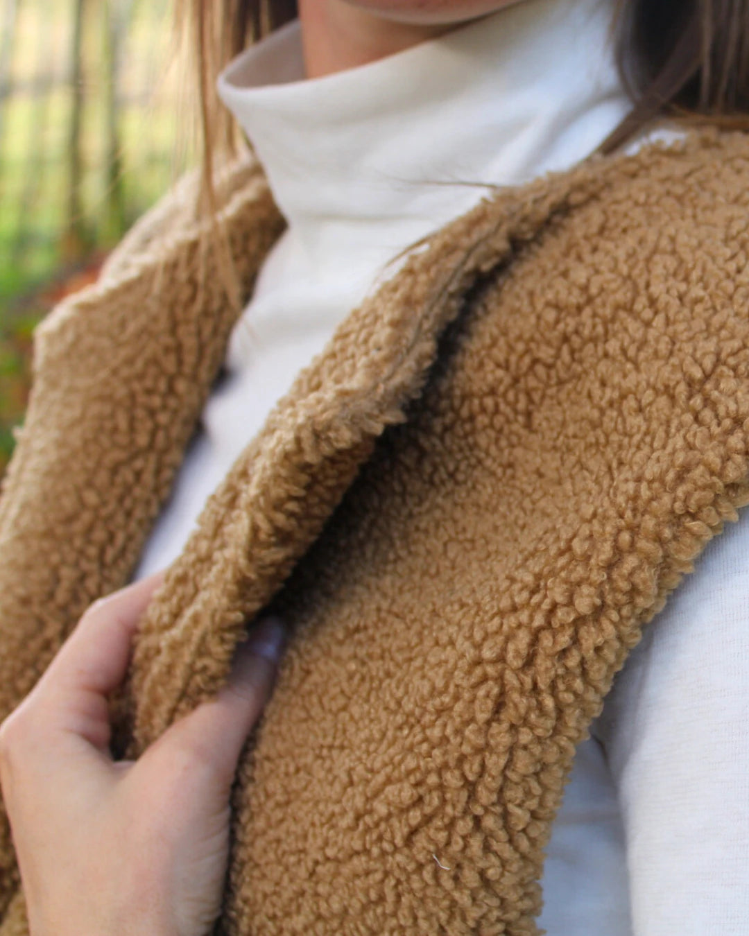 Veste sans manches moumoute  pour femme