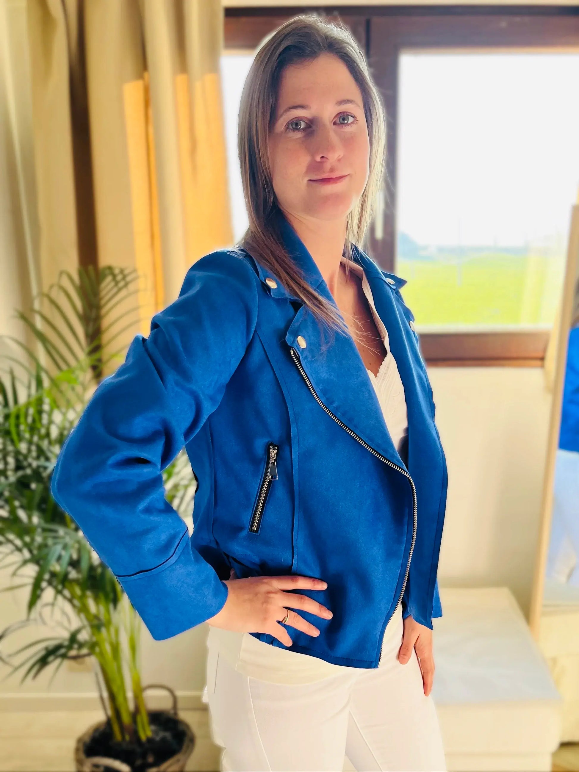 Veste perfecto en suédine
