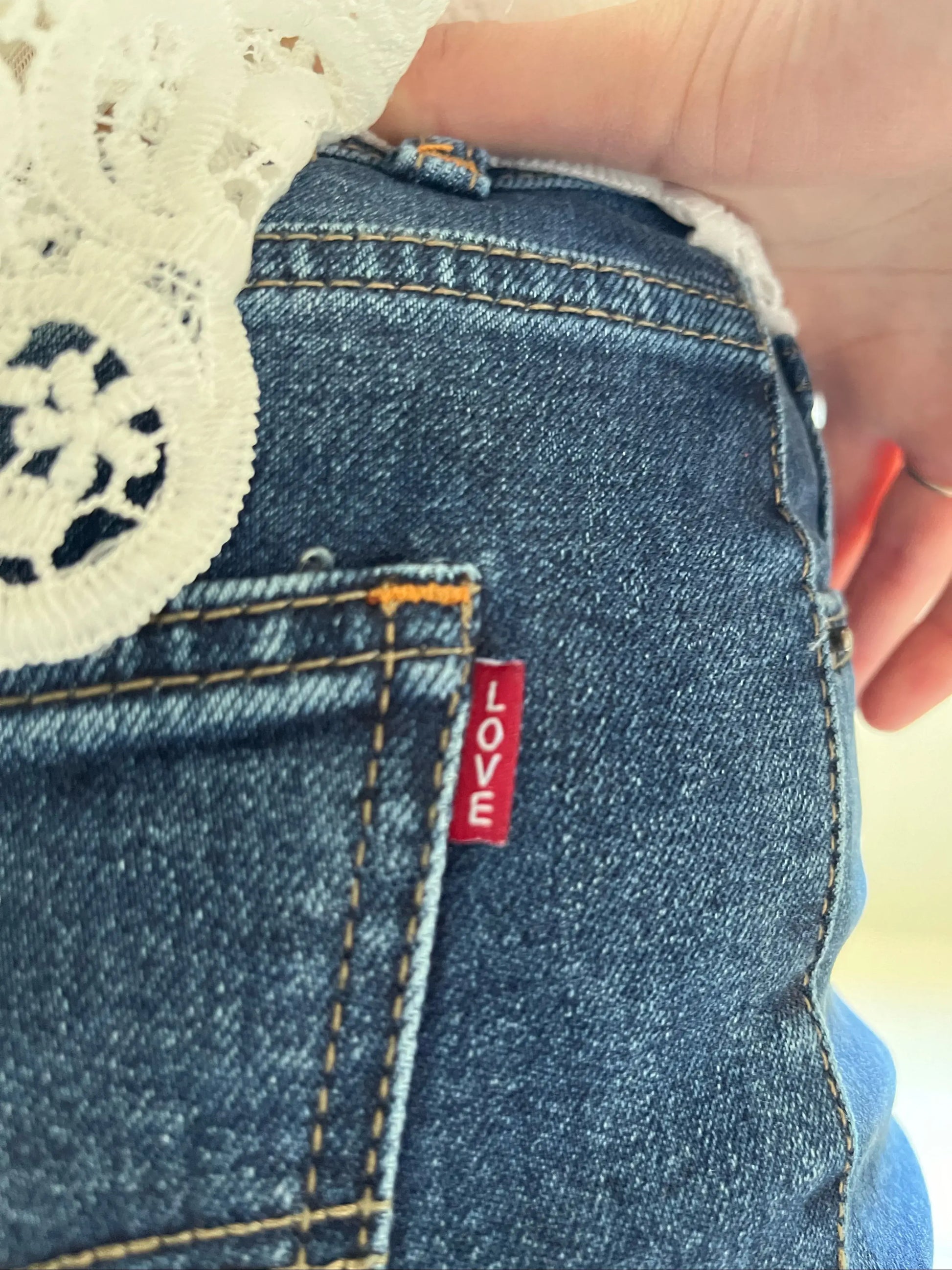 Short en jean taille haute stretch
