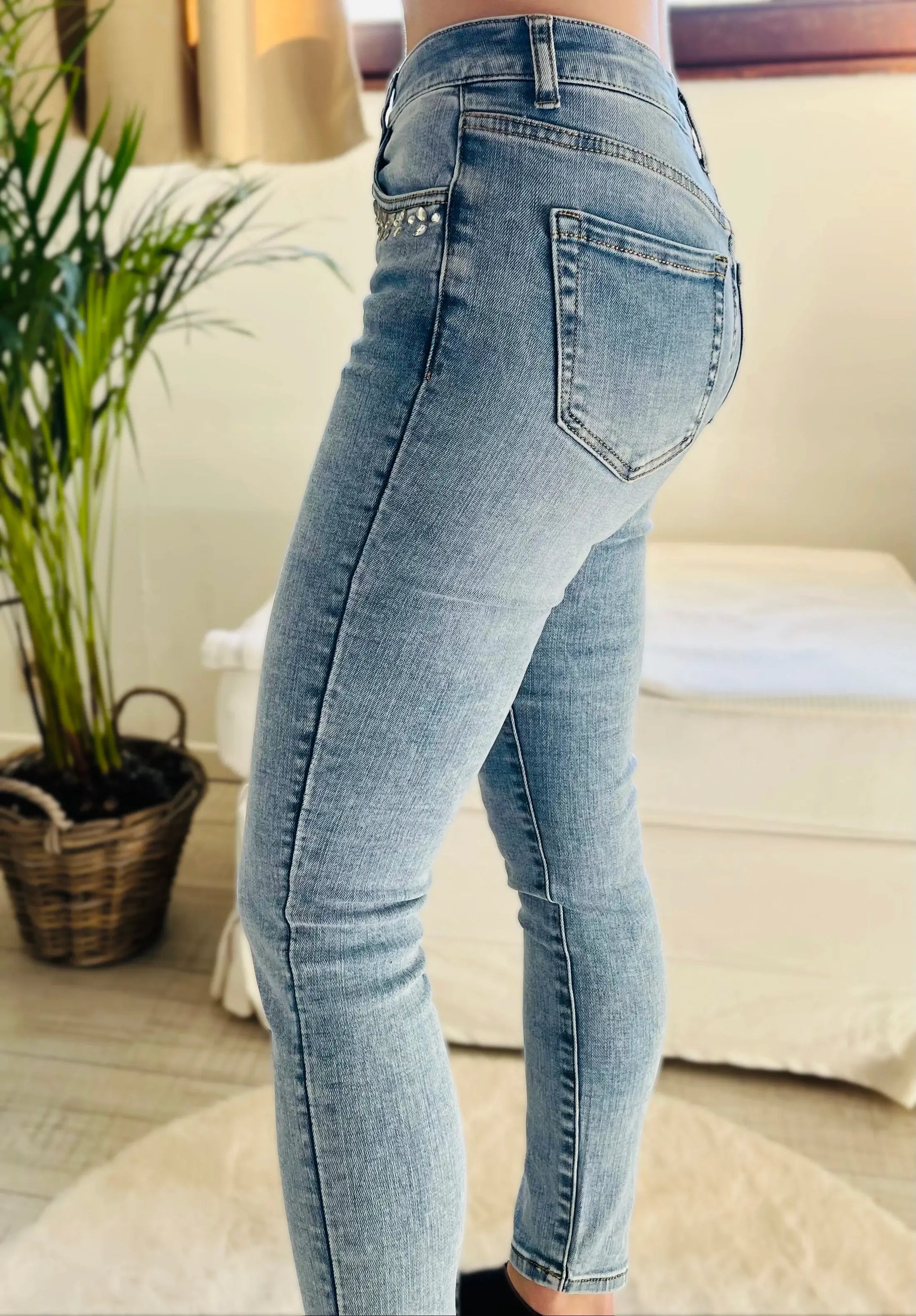 Jean slim Toxik3 avec strass