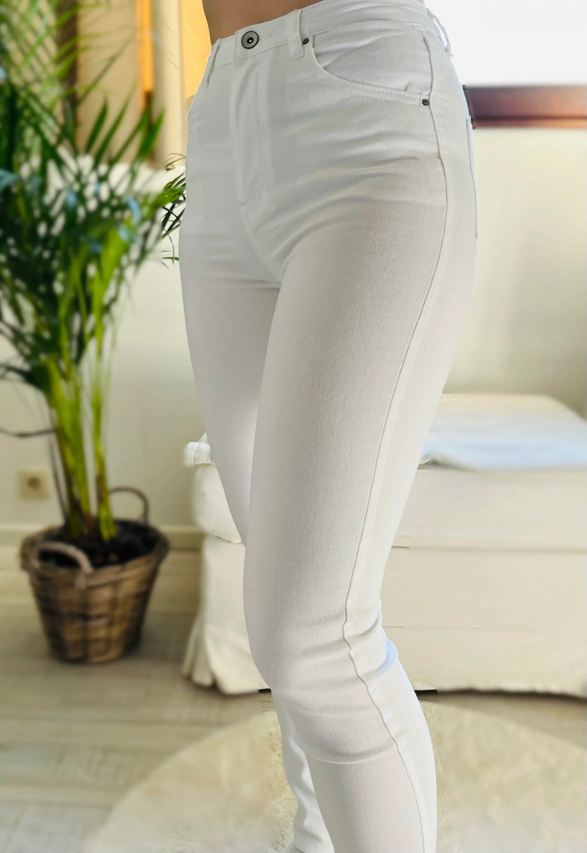 Jean blanc taille haute slim stretch Toxik3
